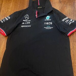 Petronas AMG Mercedes Black Men's Polo Shirt